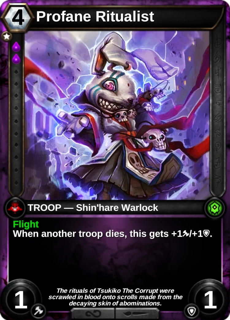 Profane Ritualist: the card