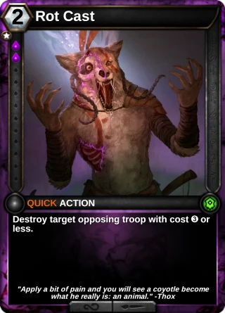 Rot Cast: the card this item changes