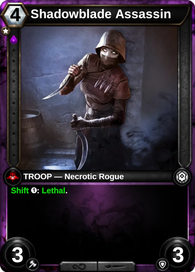 Shadowblade Assassin: the card