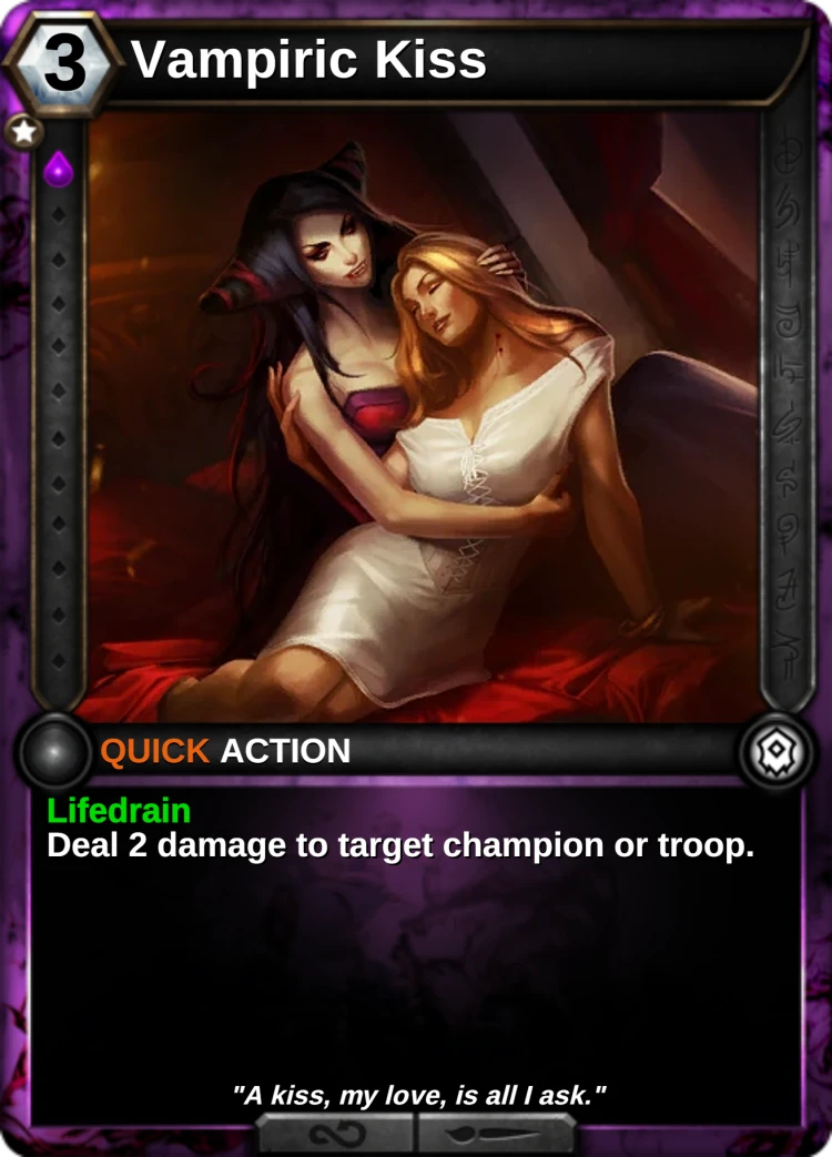 Vampiric Kiss: the card