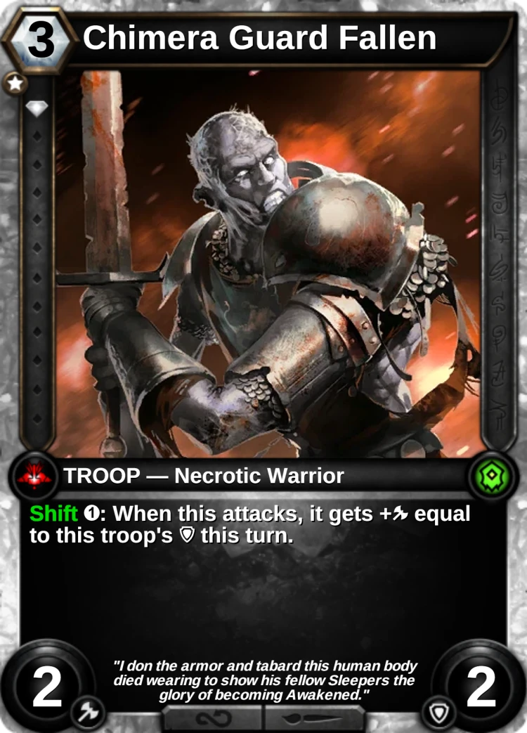 Chimera Guard Fallen: the card