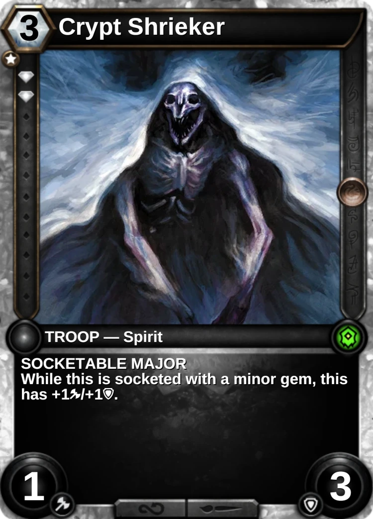 Crypt Shrieker: the card