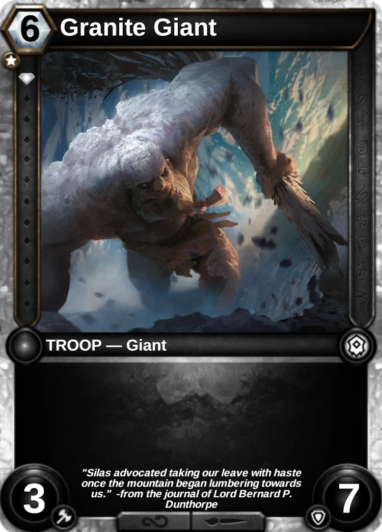 Granite Giant: the card