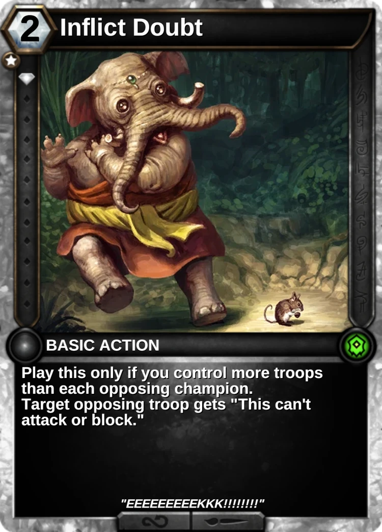 Inflict Doubt: the card