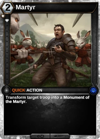 Martyr: the card this item changes