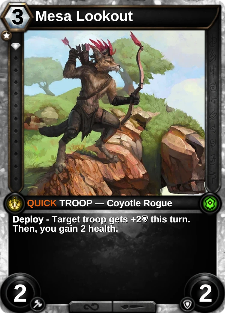Mesa Lookout: the card