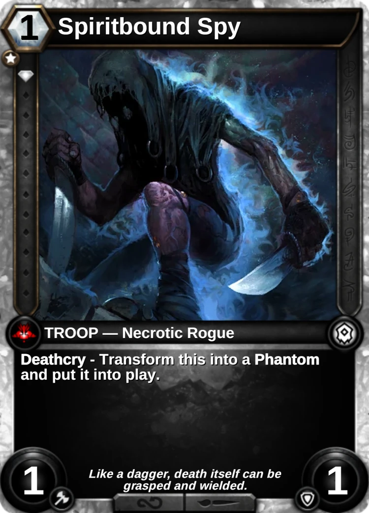 Spiritbound Spy: the card