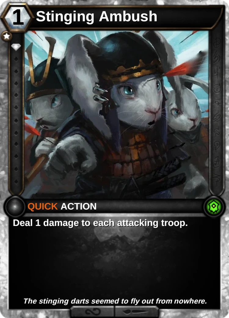 Stinging Ambush: the card