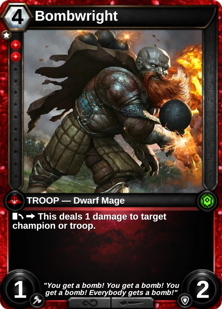 Bombwright: the card