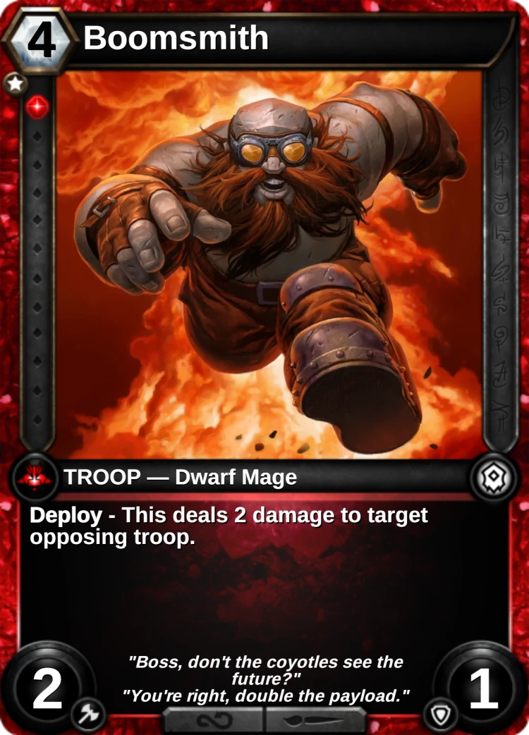 Boomsmith: the card