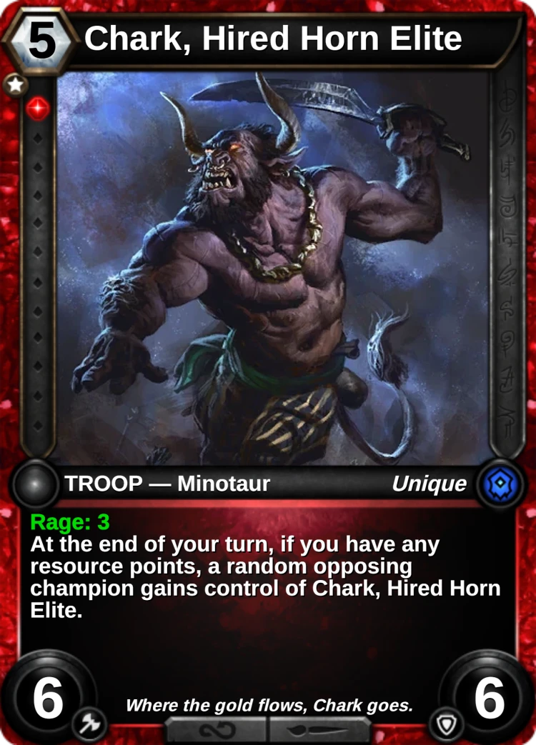 Chark, Hired Horn Elite: the card