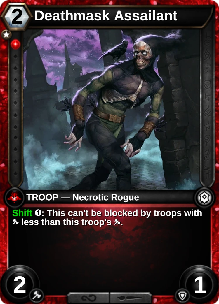 Deathmask Assailant: the card