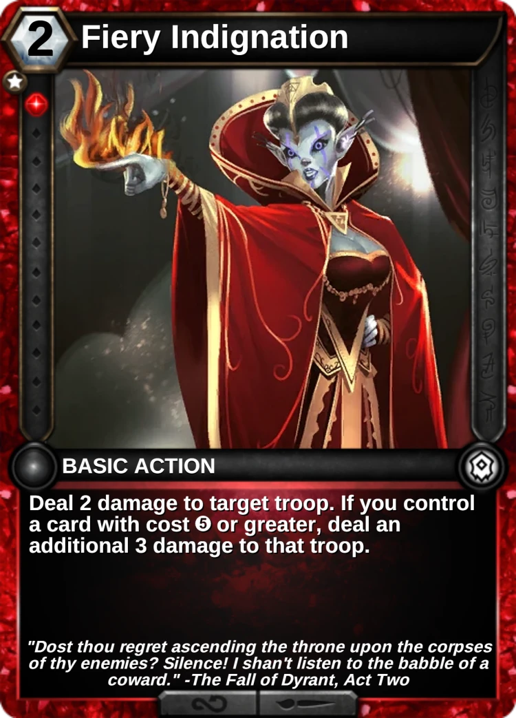Fiery Indignation: the card