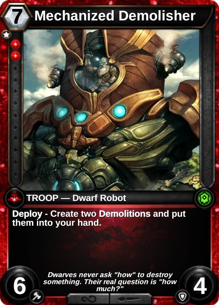 Mechanized Demolisher: the card