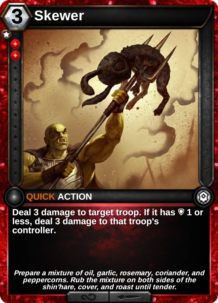 Skewer: the card