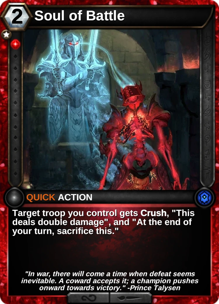 Soul of Battle: the card