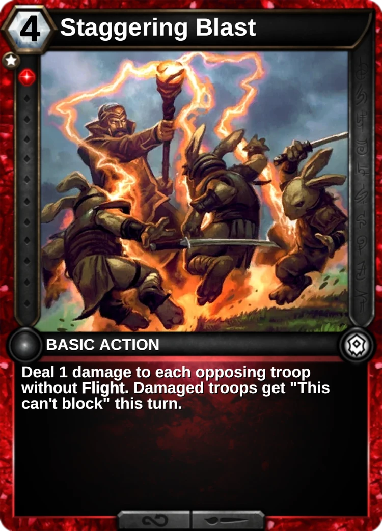 Staggering Blast: the card