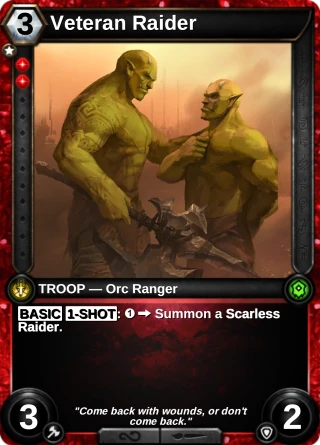 Veteran Raider: the card this item changes