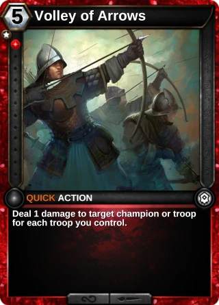 Volley of Arrows: the card this item changes