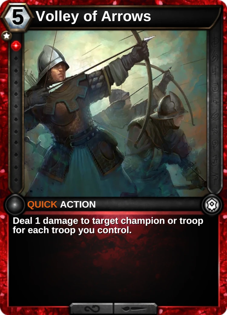 Volley of Arrows: the card