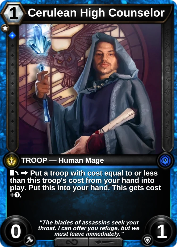Cerulean High Counselor: the card