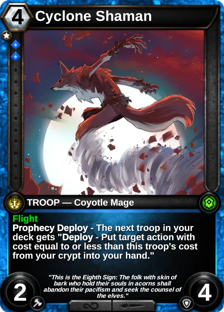 Cyclone Shaman: the card