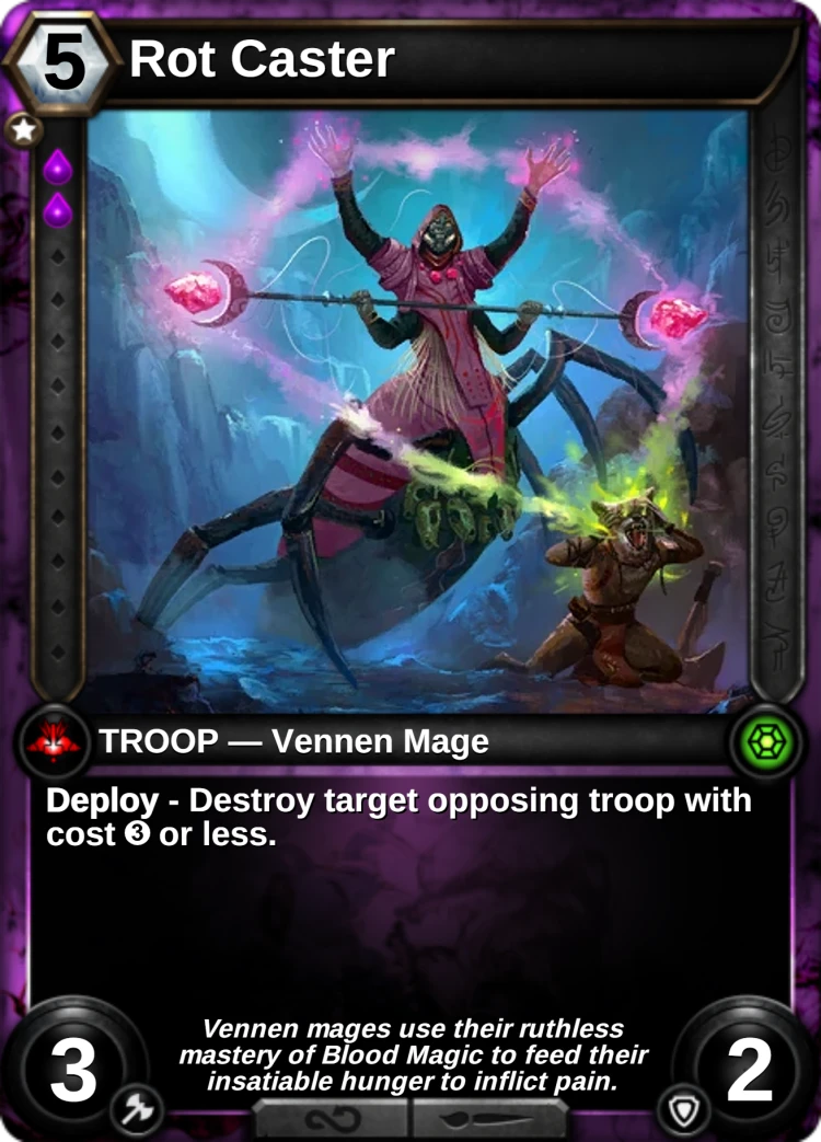 Rot Caster: the card