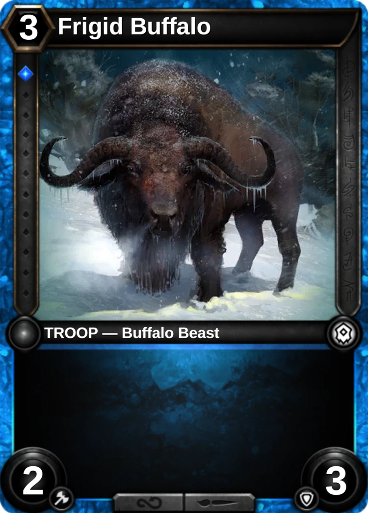 Frigid Buffalo: the card