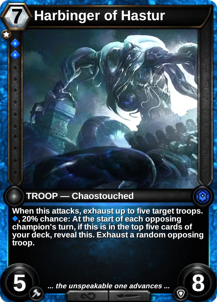 Harbinger of Hastur: the card