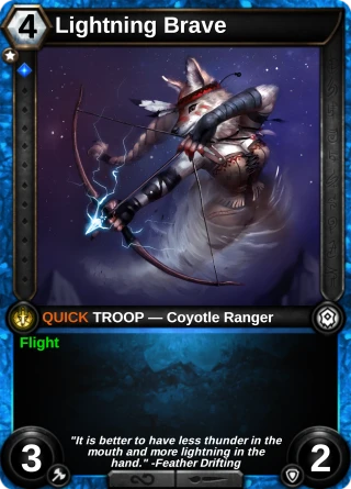 Lightning Brave: the card this item changes