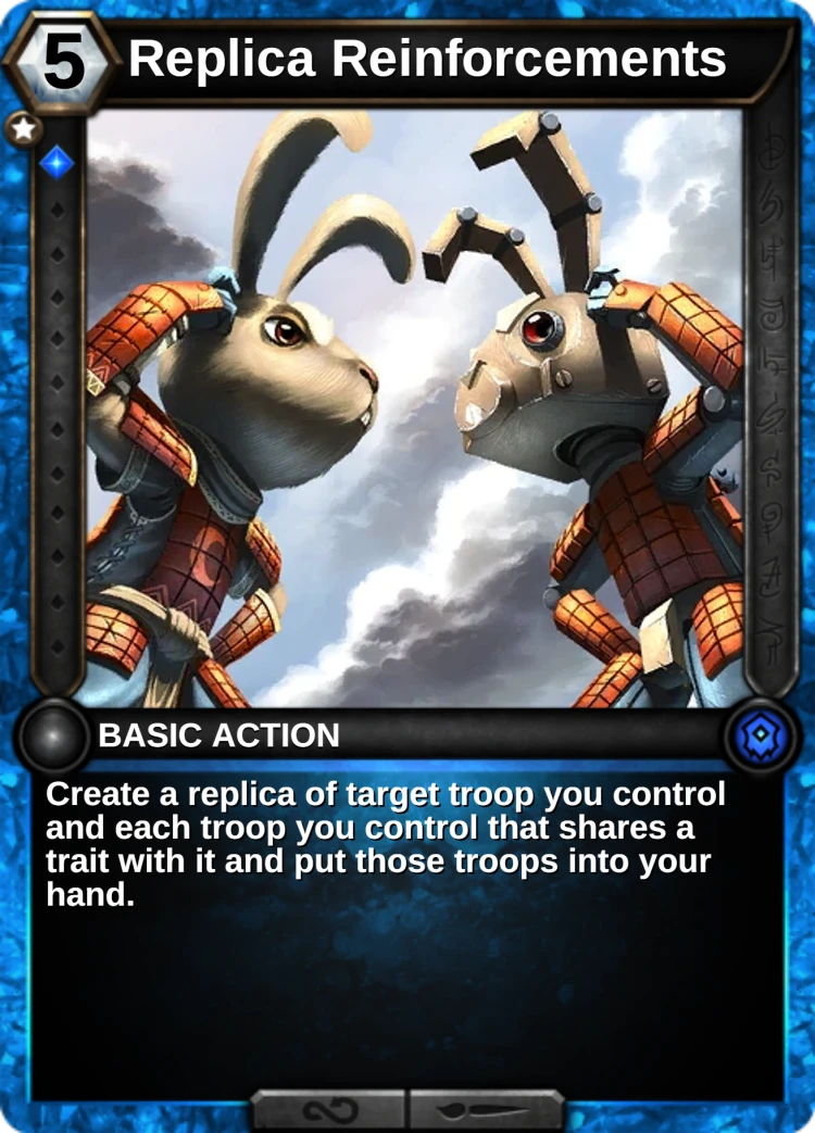 Replica Reinforcements: the card