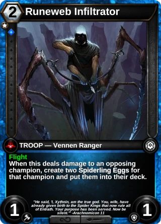 Runeweb Infiltrator: the card this item changes
