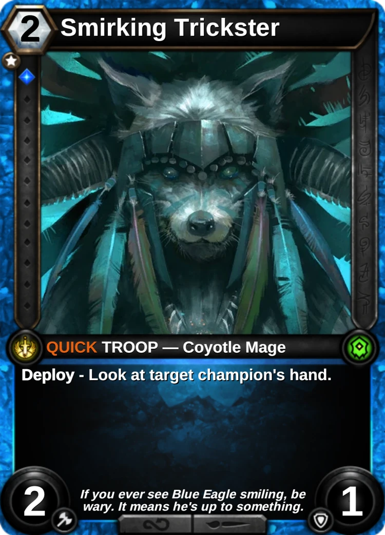 Smirking Trickster: the card