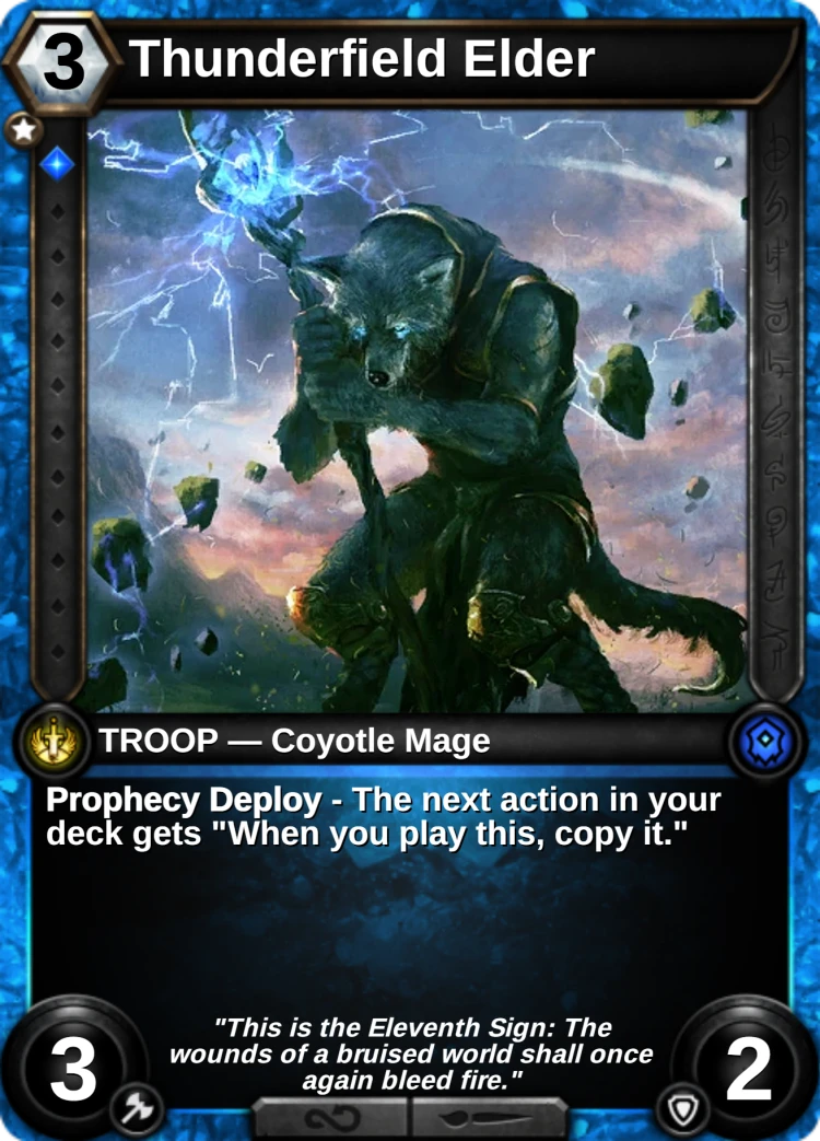 Thunderfield Elder: the card