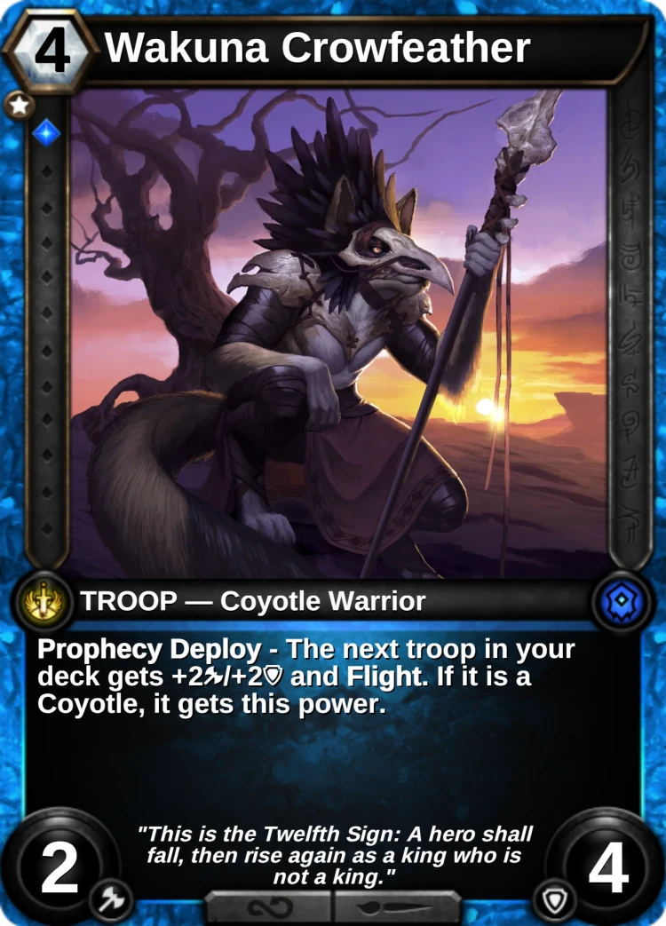 Wakuna Crowfeather: the card