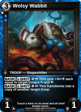 Wolsy Wabbit: the card this item changes