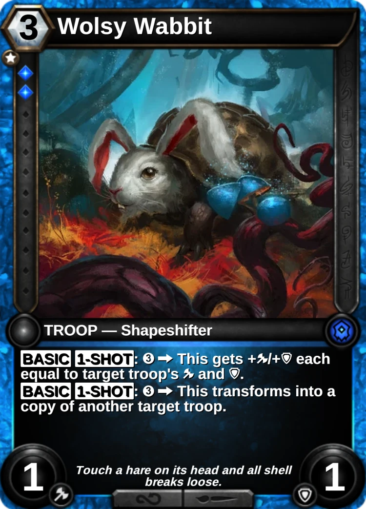 Wolsy Wabbit: the card