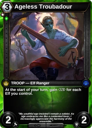 Ageless Troubadour: the card this item changes