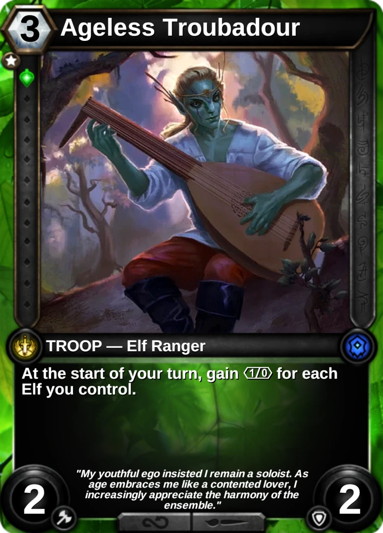 Ageless Troubadour: the card