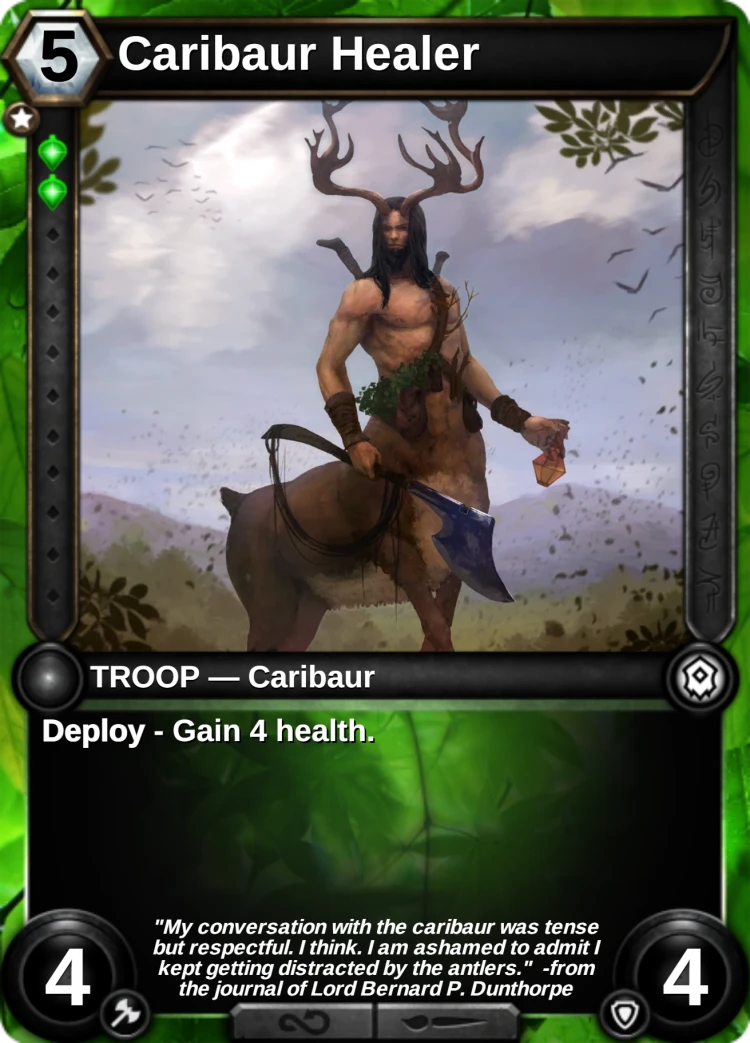 Caribaur Healer: the card