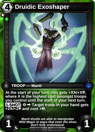 Druidic Exoshaper: the card this item changes