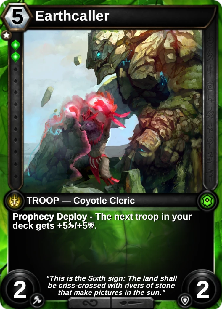 Earthcaller: the card
