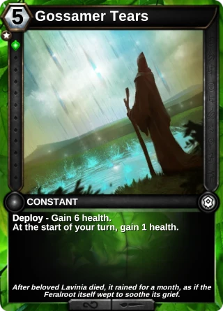 Gossamer Tears: the card this item changes