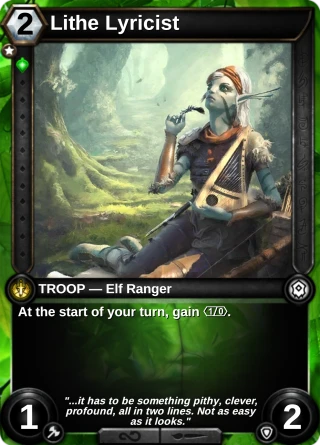 Lithe Lyricist: the card this item changes