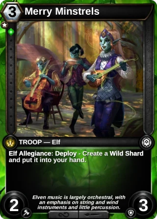 Merry Minstrels: the card this item changes