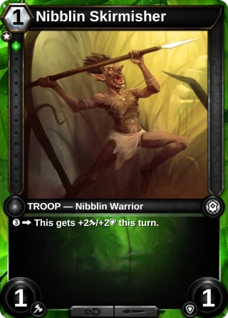 Nibblin Skirmisher: the card this item changes
