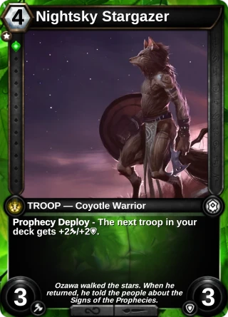 Nightsky Stargazer: the card this item changes