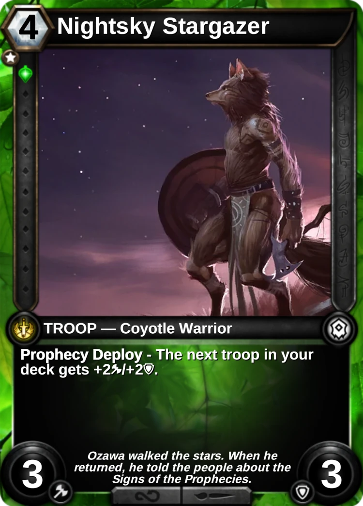 Nightsky Stargazer: the card