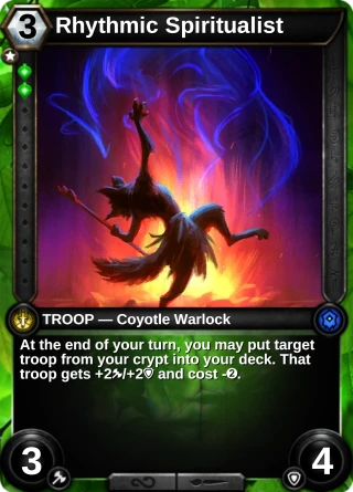 Rhythmic Spiritualist: the card this item changes