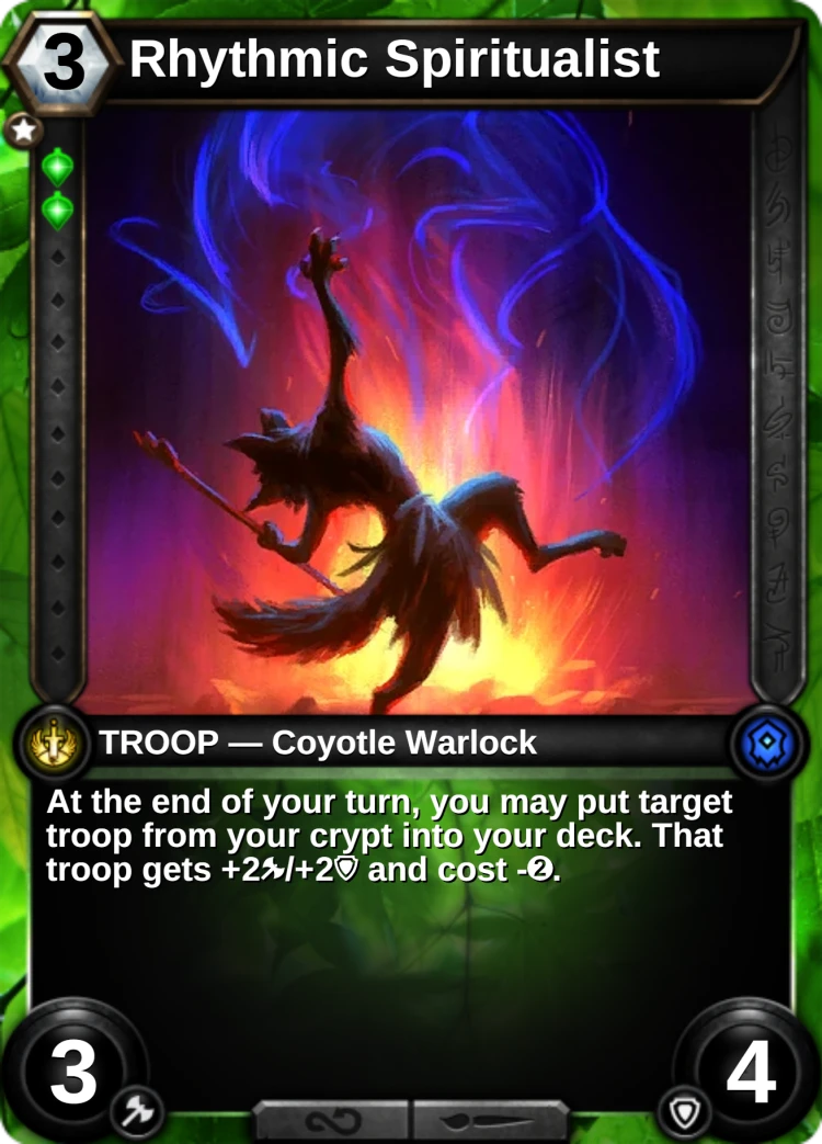 Rhythmic Spiritualist: the card